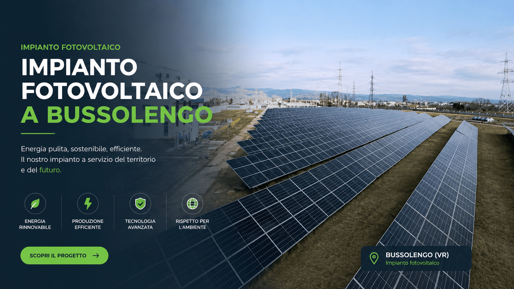 Impianto fotovoltaico a terra da 1,52 MW