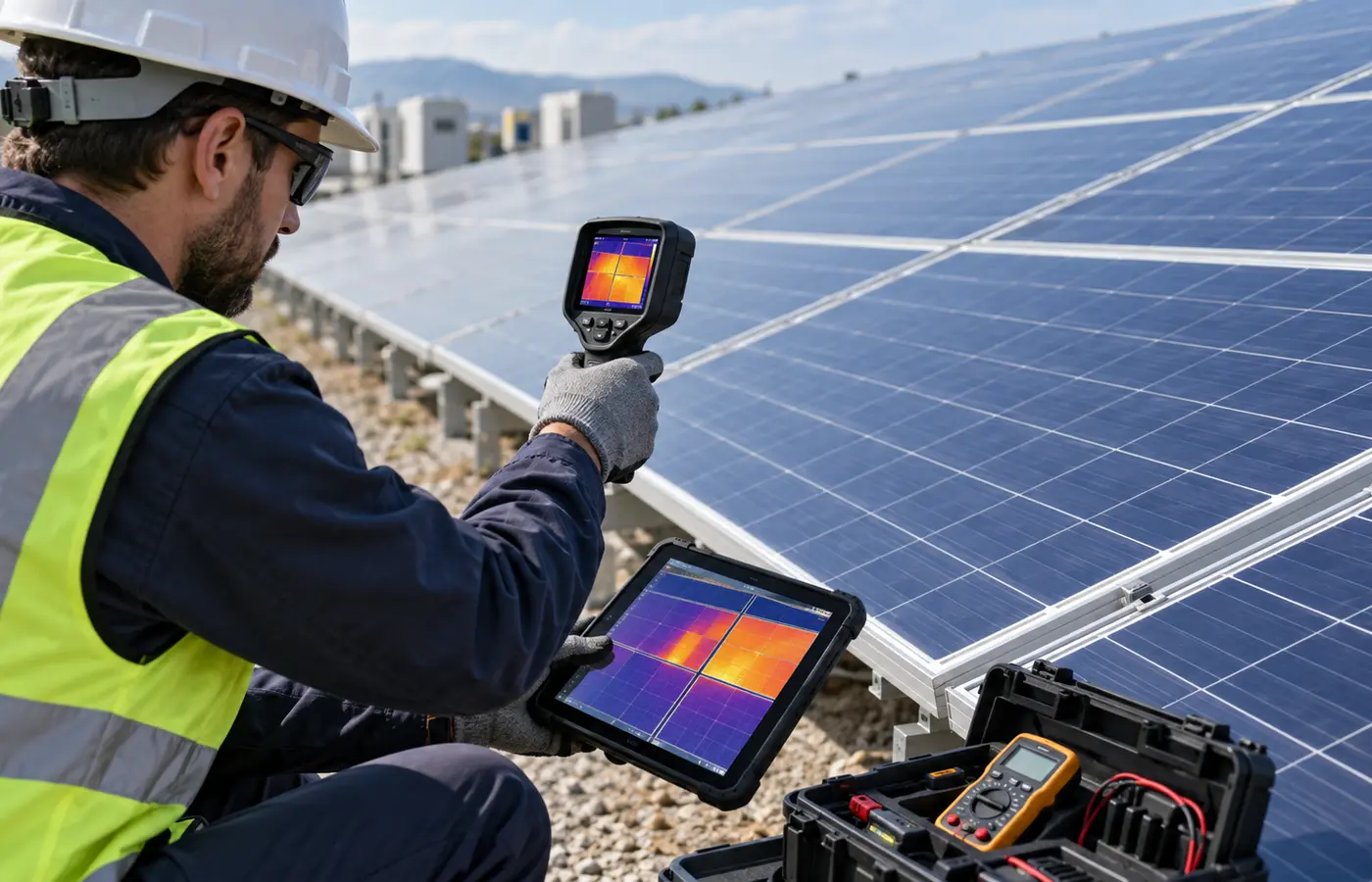 Diagnosi termografica dei moduli prima del revamping fotovoltaico